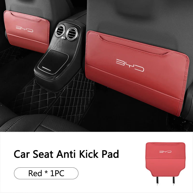 Car Seat Back Anti-Kick Leather Protective Pad For BYD - NeoBYD