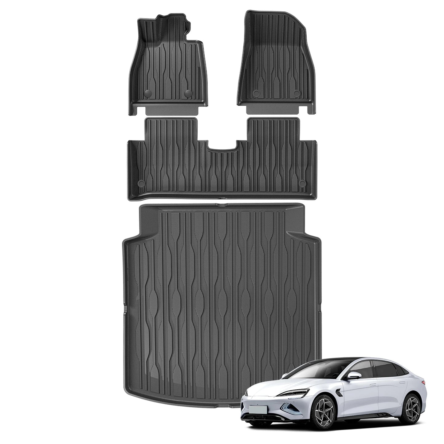 for BYD Seal EV / DMI 3D TPE Car Floor Mats Trunk Pad All-Weather Auto Accessories (Left Hand Driver)