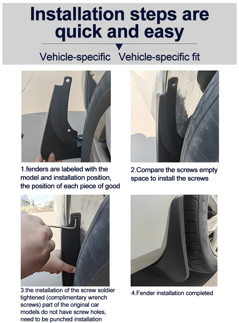 4PCS Car Mudguards For Jaecoo E5 J5 5 EV 2025 2026 2027 Mudflaps Anti-splash Mud Flap Mud Guard Fenders Tools Auto Accessories