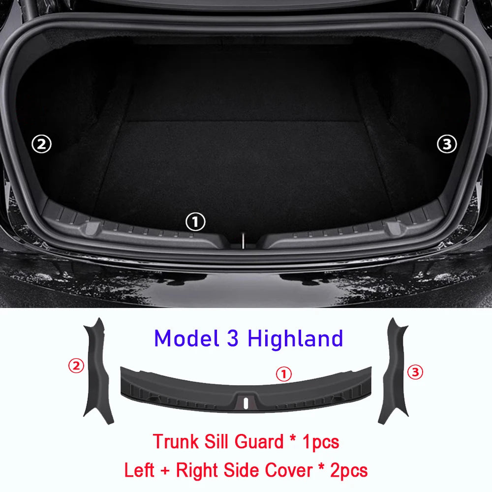 Tesla Model 3 Highland Trunk Protection Strips