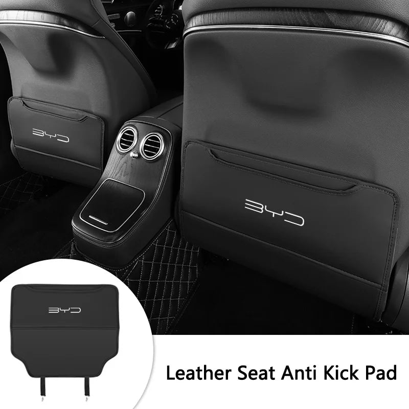 Car Seat Back Anti Kick Pad Leather Protective For BYD Seal U / Atto 3 / Seal / Dolphin