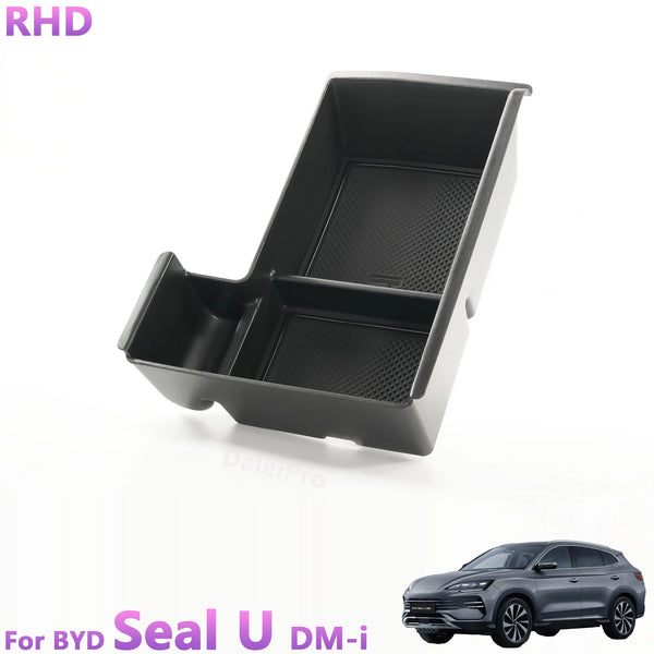 RHD For BYD Seal U DM-i 2025 Armrest Storage Box Glasses Storage Box Car Center Console Organizer Tray for Song Plus Accessories
