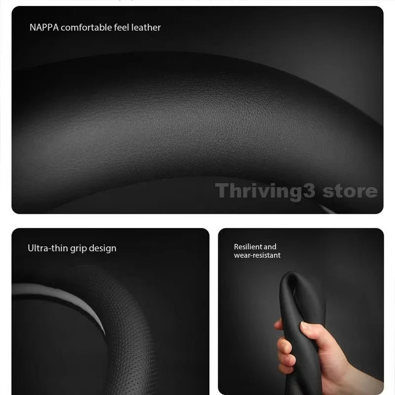 Leather Car Steering Wheel Cover for BYD Sealion 6 / Seal U DMI