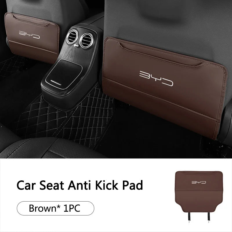 Car Seat Back Anti Kick Pad Leather Protective For BYD Seal U / Atto 3 / Seal / Dolphin