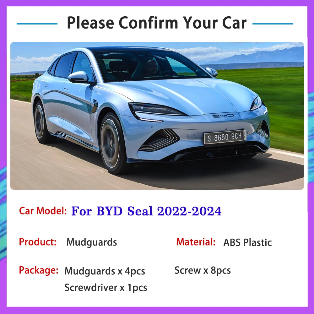 BYD Seal Atto 4 Mud Guards Front And Rear 4pcs For EVs - NeoBYD