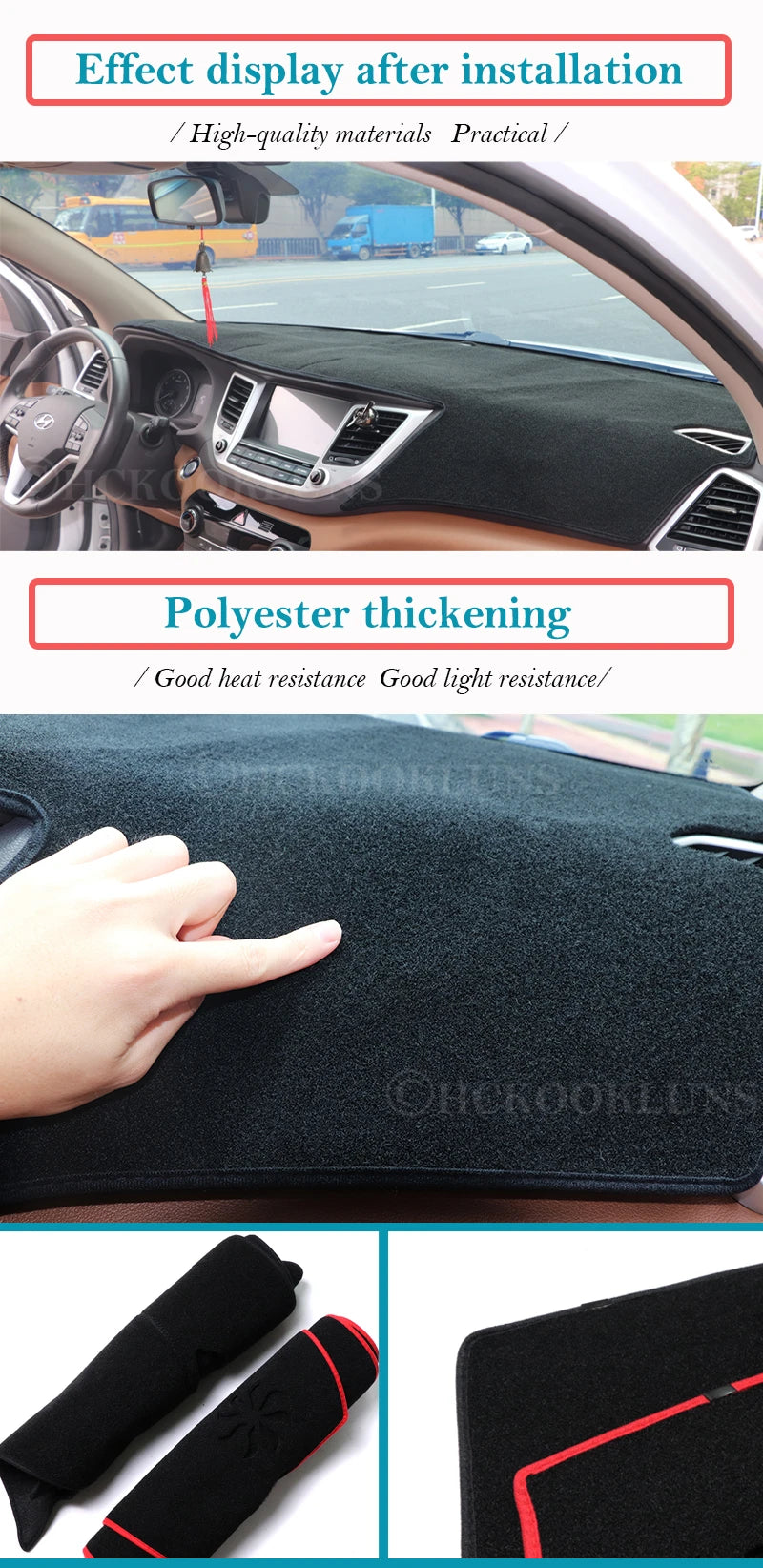 Car Dashboard Cover Protective Pad Dash Board Sunshade Carpet Anti-UV Dashmat For BYD Dolphin / Atto 2