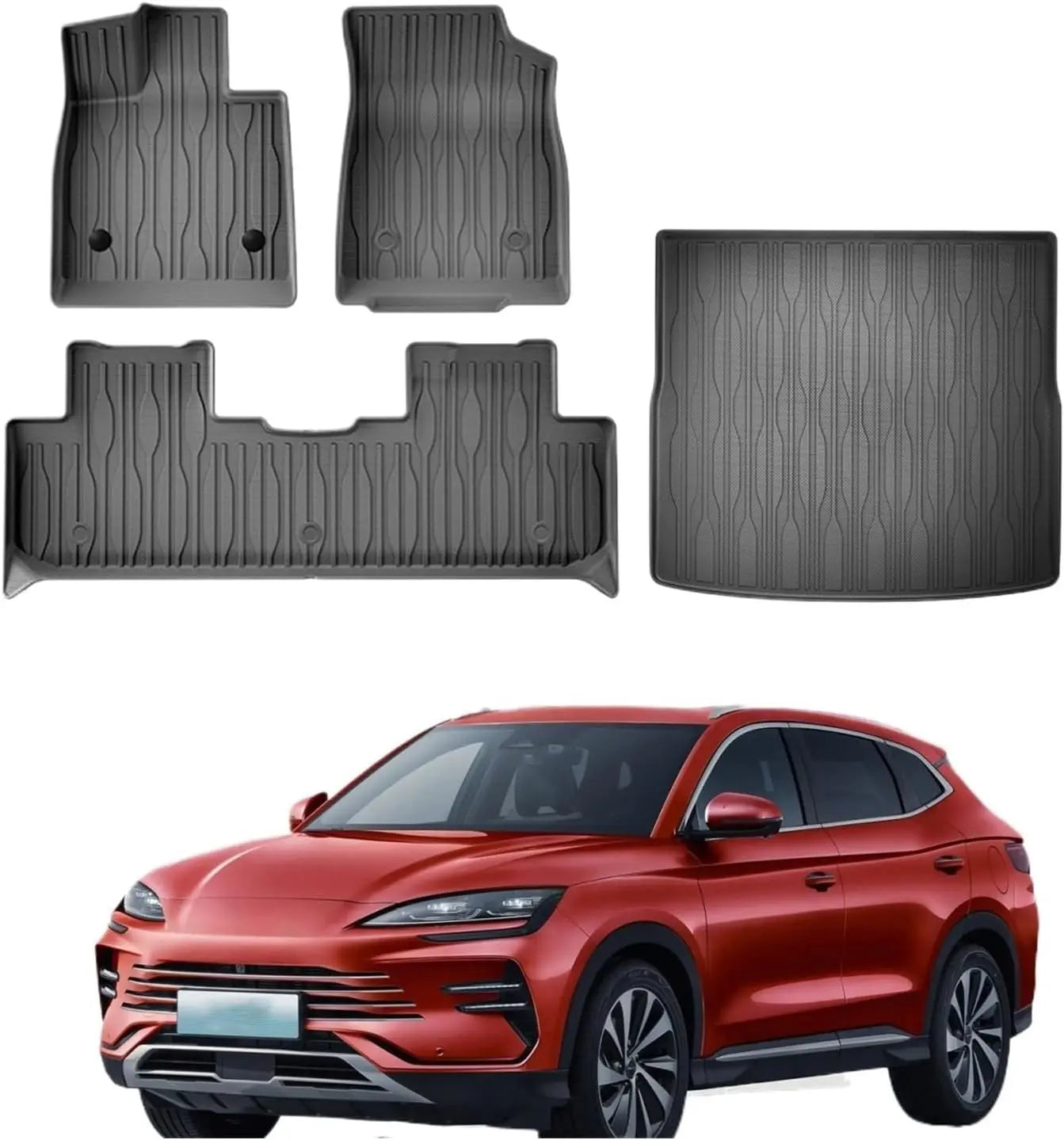 TPE Floor Mats and Cargo Liner, All Weather Floor Liners Trunk Mat for BYD Seal U DMI / Sealion - LHD & RHD