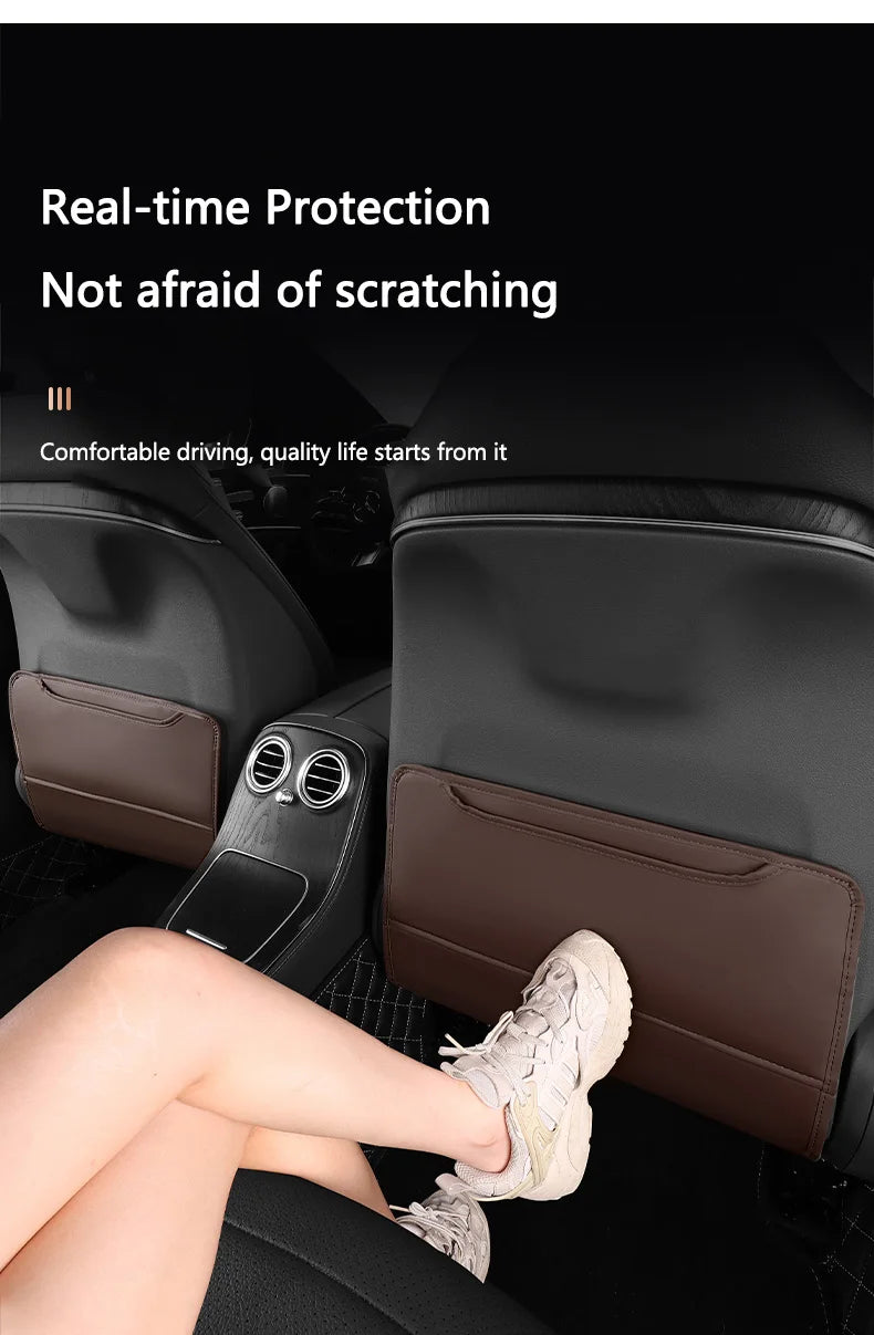 Car Seat Back Anti-Kick Leather Protective Pad For BYD - NeoBYD