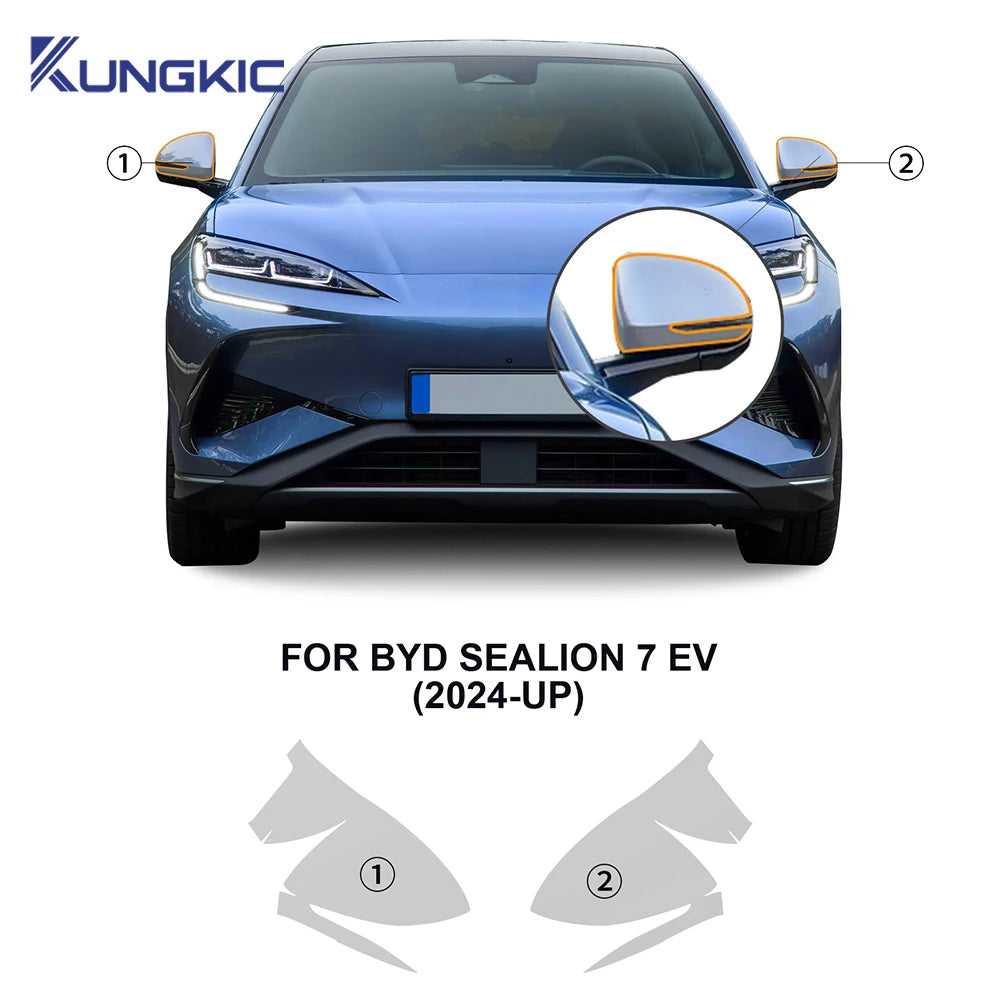 Front Headlight Rear View B C Pillars TPU Paint Protection Film For BYD Sealion 7 - NeoBYD