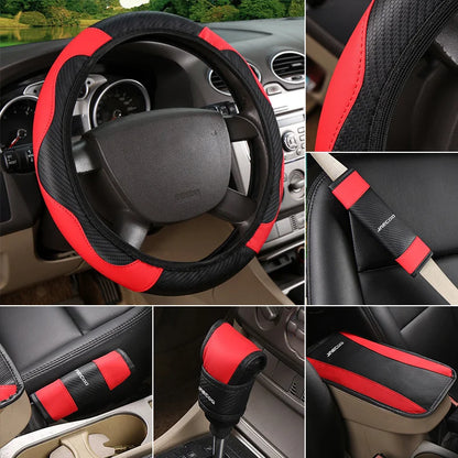 Car Steering Wheel Cover Seat Belt Armrest Box Pad Gearshift Cap For Chery Jaecoo J7 J8 2023 2024 2025 Auto Jaecoo Car Accessory