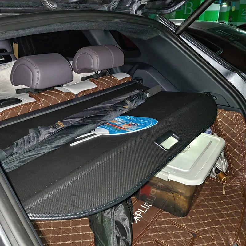 Trunk Curtain Cover Organizer For BYD Song Plus EV DM-i 2021-2025 Rear Rack Partition Shelter Shield Shade Luggage Cargo Storage