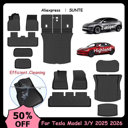 Premium Custom Fit Tesla Floor and Luggage Mats