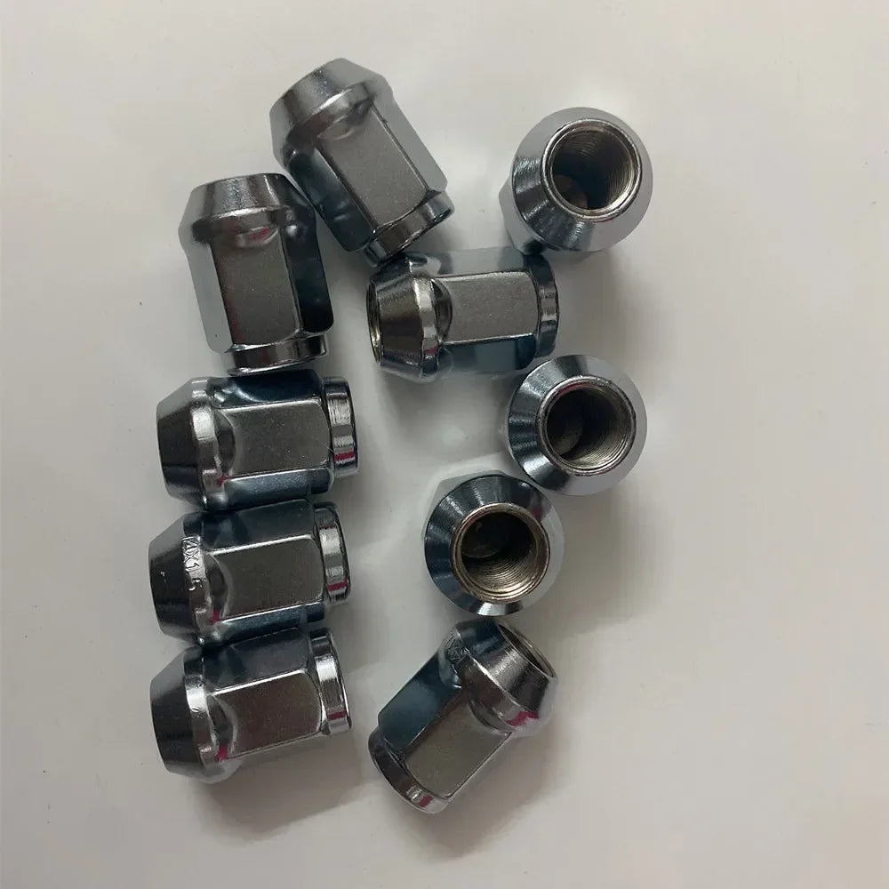 Car Wheel Nuts 19mm hex length 35mm M14x2.0 / M14x1.5 / M12x1.5 / M12x1.25 Chrome Closed End Lug Nuts - 5 or 10 Pieces - NeoBYD