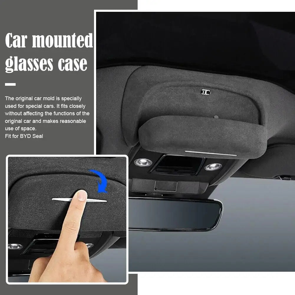 Car Glasses/Sunglasses Storage Box ABS / Suede Ceiling Case For BYD Seal - NeoBYD
