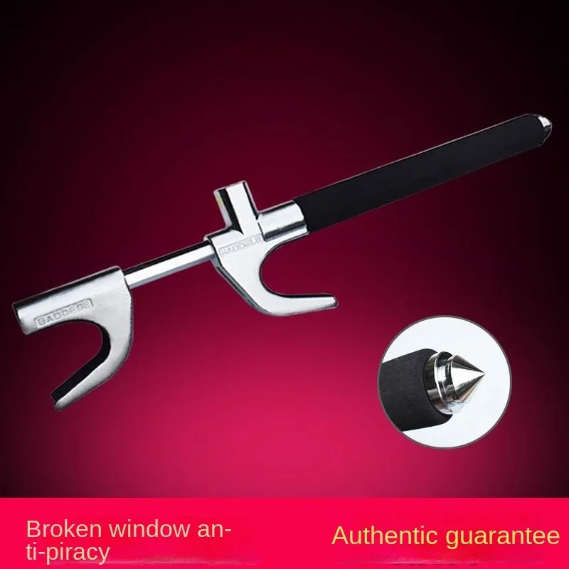 Car Steering Wheel Lock Anti-Theft Car Device Universal Fit Adjustable Length Clamp Double Hook Retractable Steering Lock With