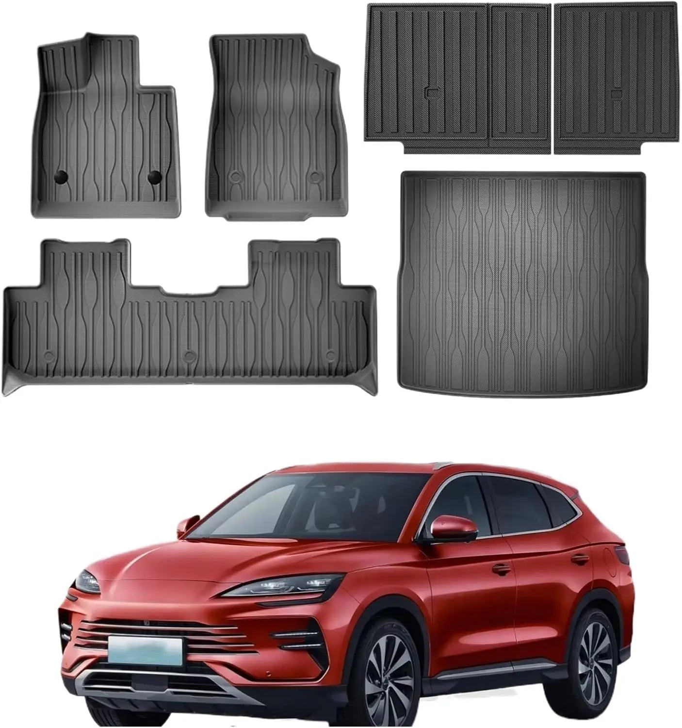 TPE Floor Mats and Cargo Liner, All Weather Floor Liners Trunk Mat for BYD Seal U DMI / Sealion - LHD & RHD