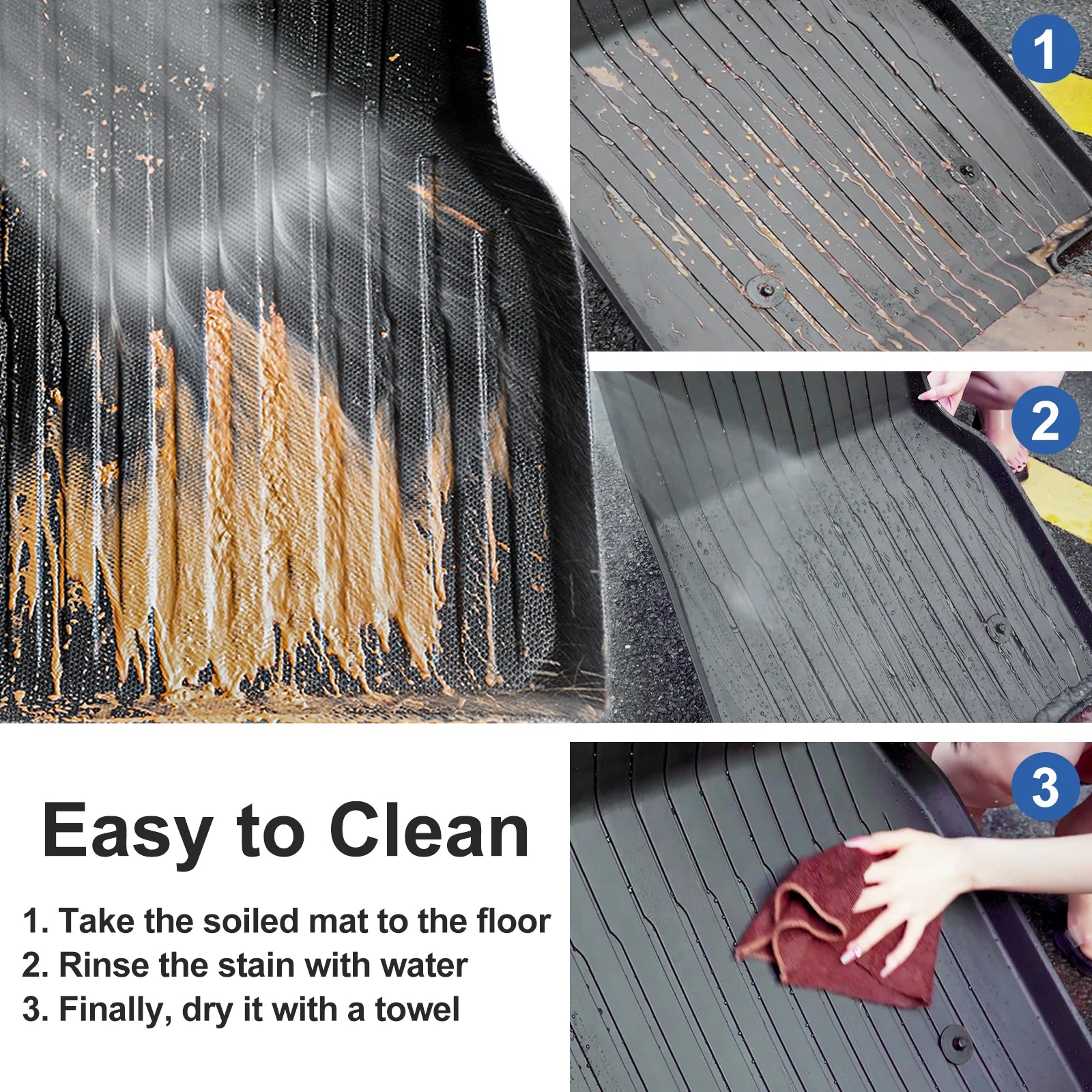 SmaBee BYD ATTO 2 Floor Mats Waterproof 3D LHD All Weather - NeoBYD