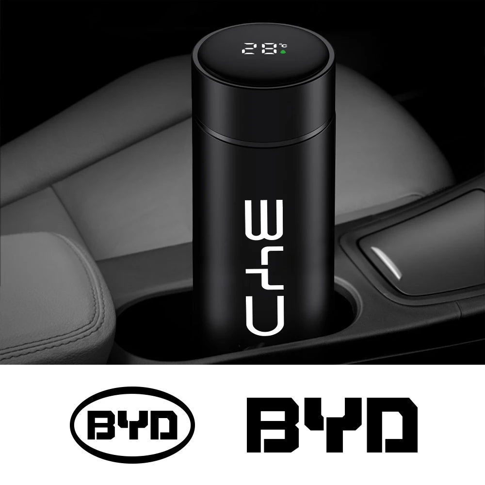 Car Intelligent Thermos Bottle For BYD Tang F3 E6 Atto 3 Yuan Plus Song Max F0 G3 I3 Ea1 Dmi 2din 2014 G6 Pro Auto Accessories - NeoBYD