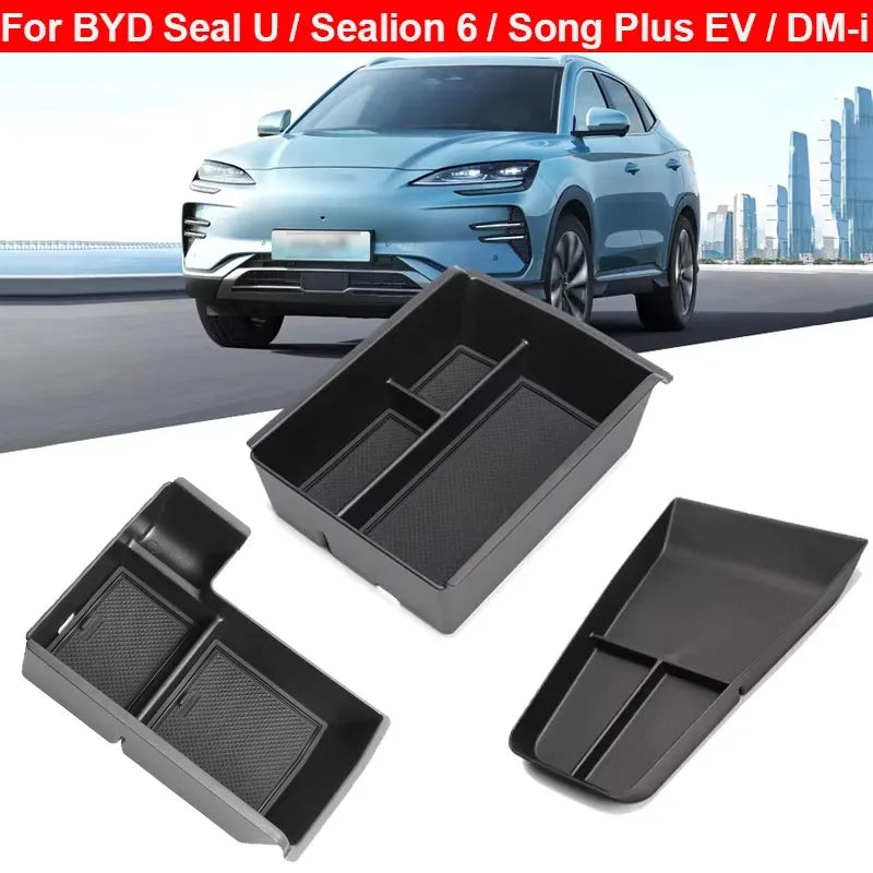 Premium Custom Fit Armrest Storage and Cup Holder for BYD EVs