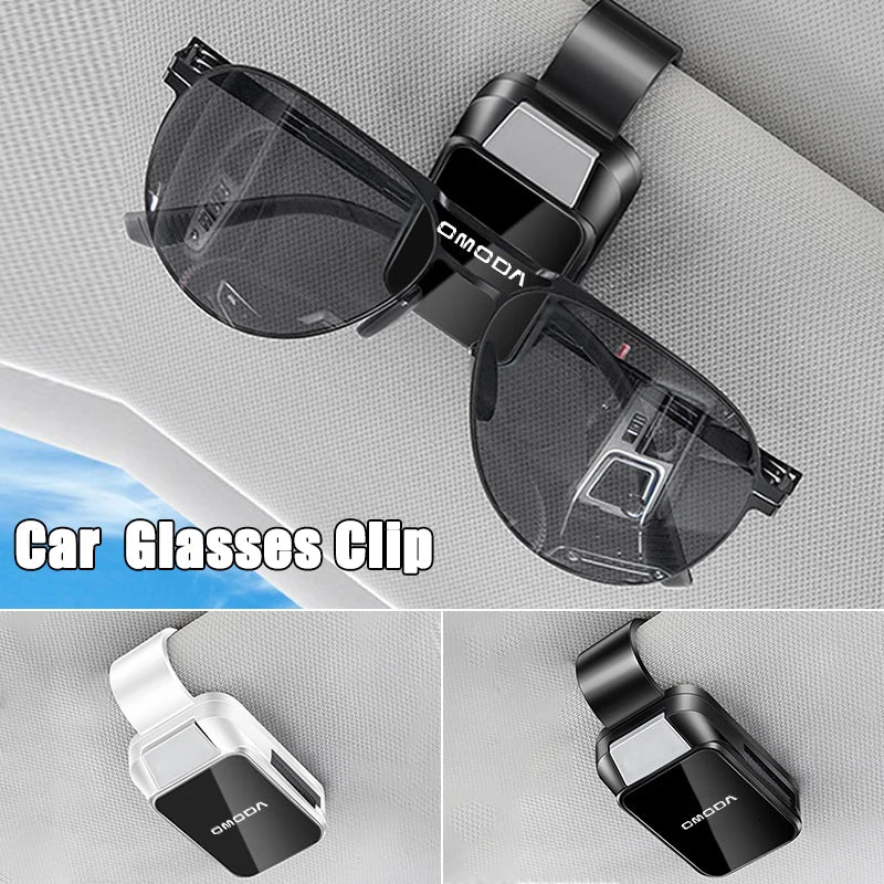 Car Sun Visor Glasses Clips One-hand Pressing switch Eyeglasses Holder For Omoda JAECOO J7 J6 J7 J8 Phev 2025 2024 2023 Ruigu 9