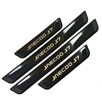 For Jaecoo 7 J7 PHEV 2025 2026  Plastic Stainless Steel Car Accessories Auto Door Sill Pedal Welcome Scuff Plate Cover 4PCS