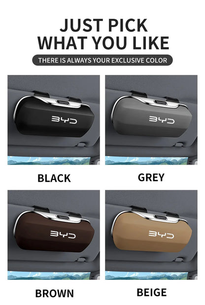 Car Visor Sunglasses/Glasses Holder Case Clip Box For BYD - NeoBYD
