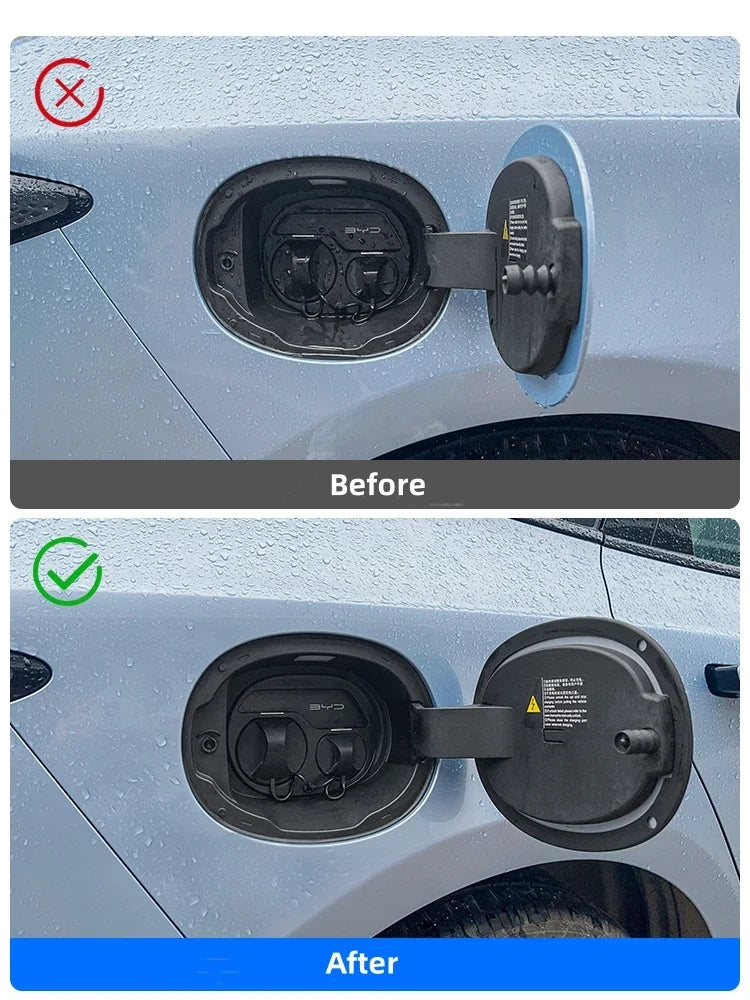 Car Charging Port Sealing Strip Silicone Waterproof Rainproof Dustproof Sealing Ring Cover for BYD Seal