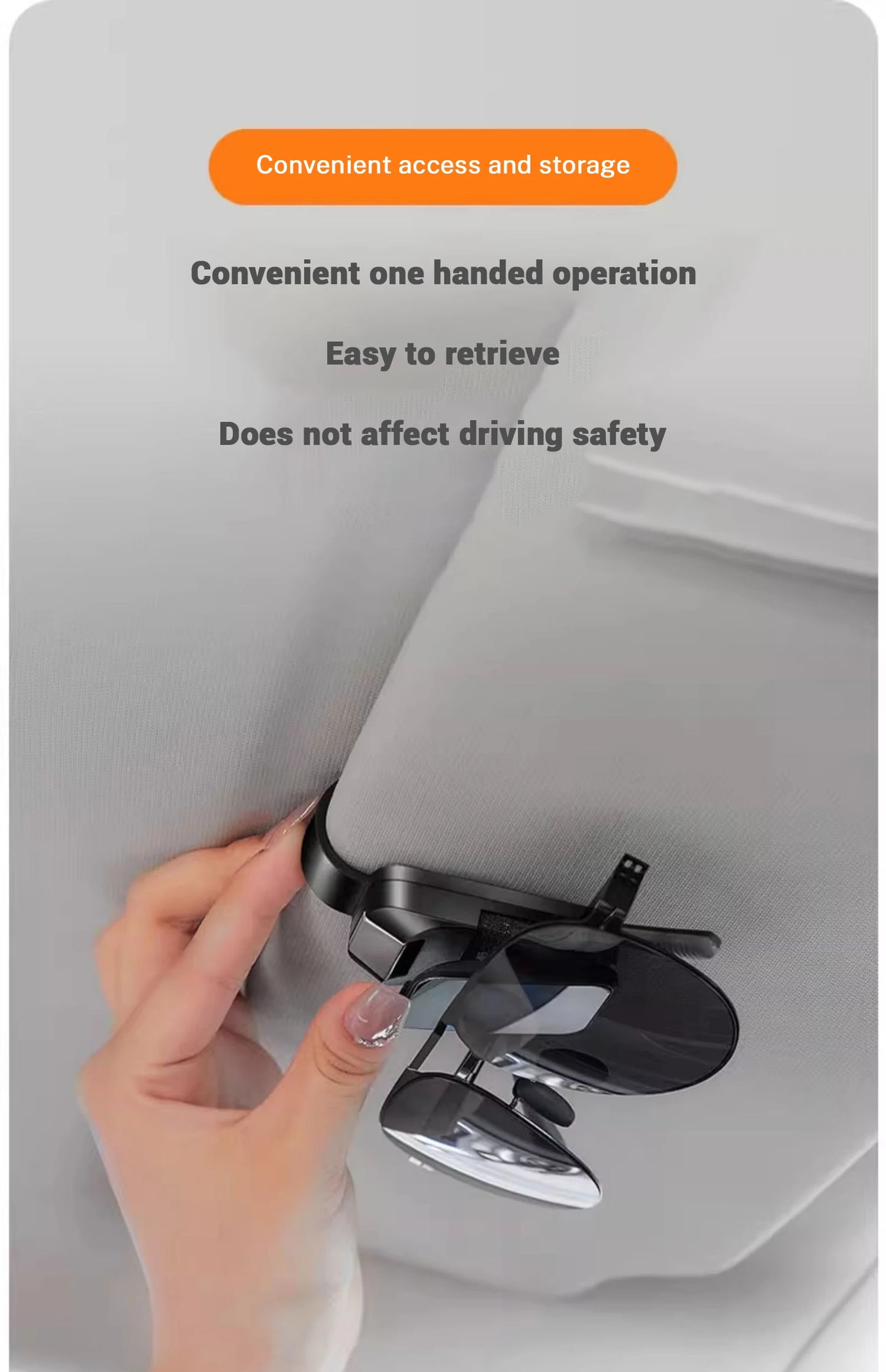 Car Sun Visor Glasses Clips One-hand Pressing switch Eyeglasses Holder For Omoda JAECOO J7 J6 J7 J8 Phev 2025 2024 2023 Ruigu 9