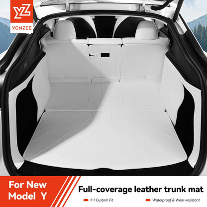 Premium Juniper Leather Trunk Mat for Tesla Model Y