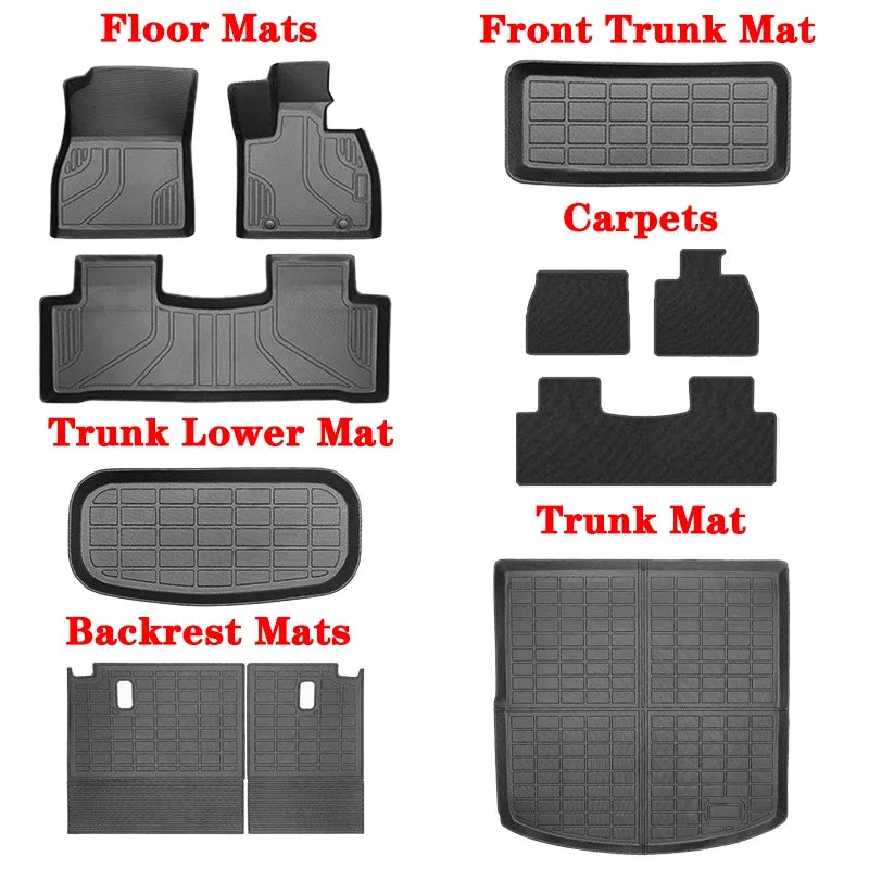 TPE All Weather Waterproof Car / Trunk / Frunk / Backrest Floor Mats (Only RHD) For BYD Sealion 7 - NeoBYD