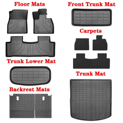 TPE All Weather Waterproof Car / Trunk / Frunk / Backrest Floor Mats (Only RHD) For BYD Sealion 7 - NeoBYD