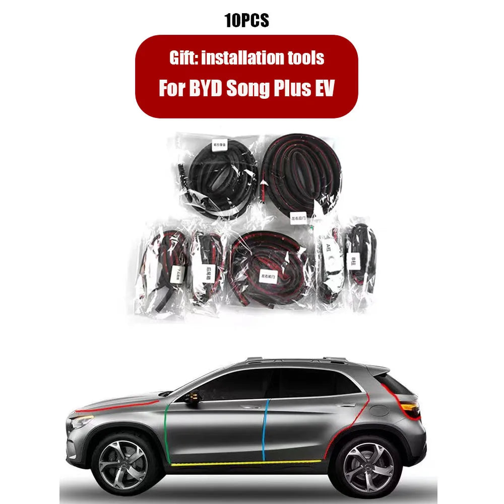 For BYD 2024 Song Plus DMI EV/Atto3 Yuan Plus Door Seal Sunroof Seal Wind Noise Reduction Kit BYD Atto3/Han 2022-2024 Accessorie