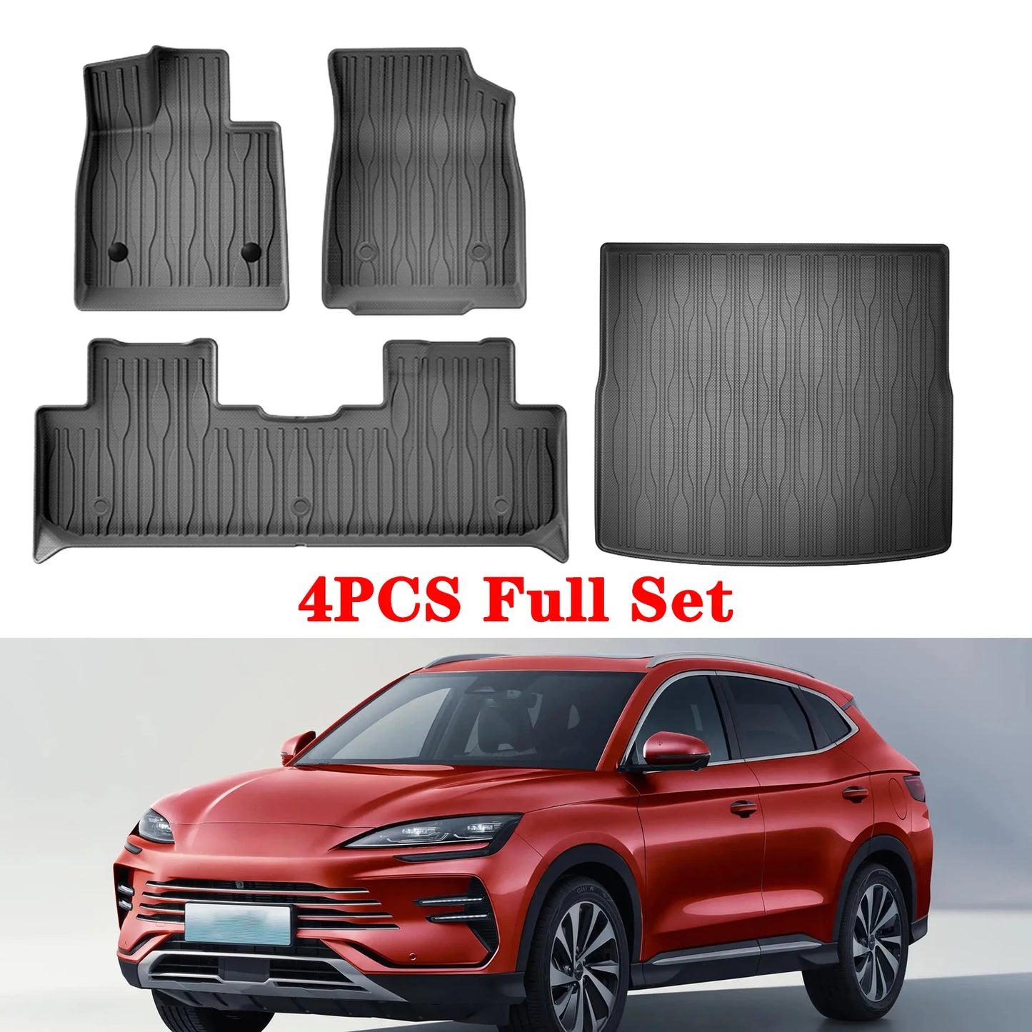 TPE Floor Mats and Cargo Liner, All Weather Floor Liners Trunk Mat LHD & RHD For BYD Seal U / Sealion 6