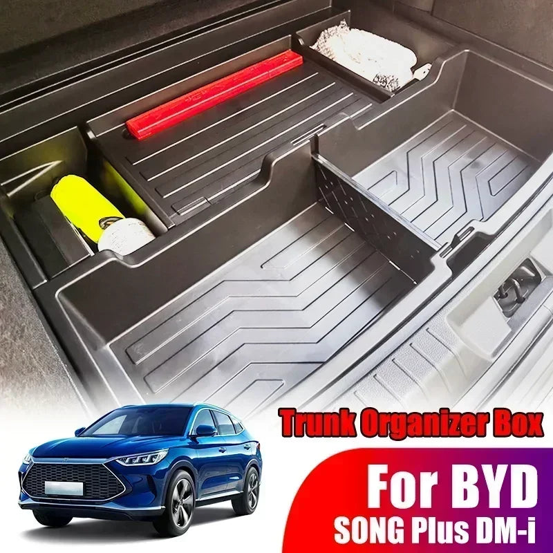 Trunk Organizer Box For BYD Sealion 6 / Seal U / Song Plus DM-i SUV Expand Storage Customized Large Capacity Spare Gap Filler