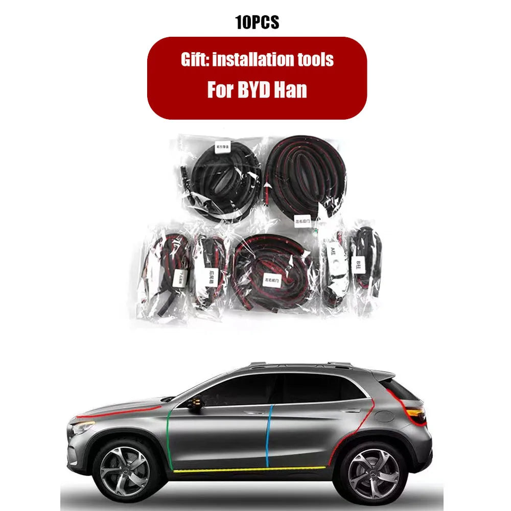 For BYD 2024 Song Plus DMI EV/Atto3 Yuan Plus Door Seal Sunroof Seal Wind Noise Reduction Kit BYD Atto3/Han 2022-2024 Accessorie