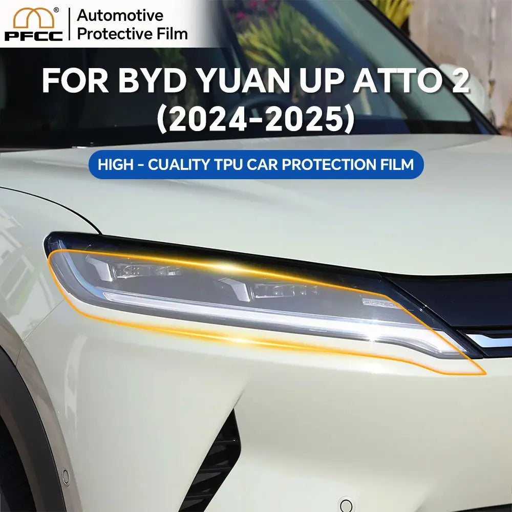 Pre-cut B C Pillars Paint Protection Film Headlight Rearview Mirror Clear Sticker Anti-Scratch For BYD Atto 2 - NeoBYD