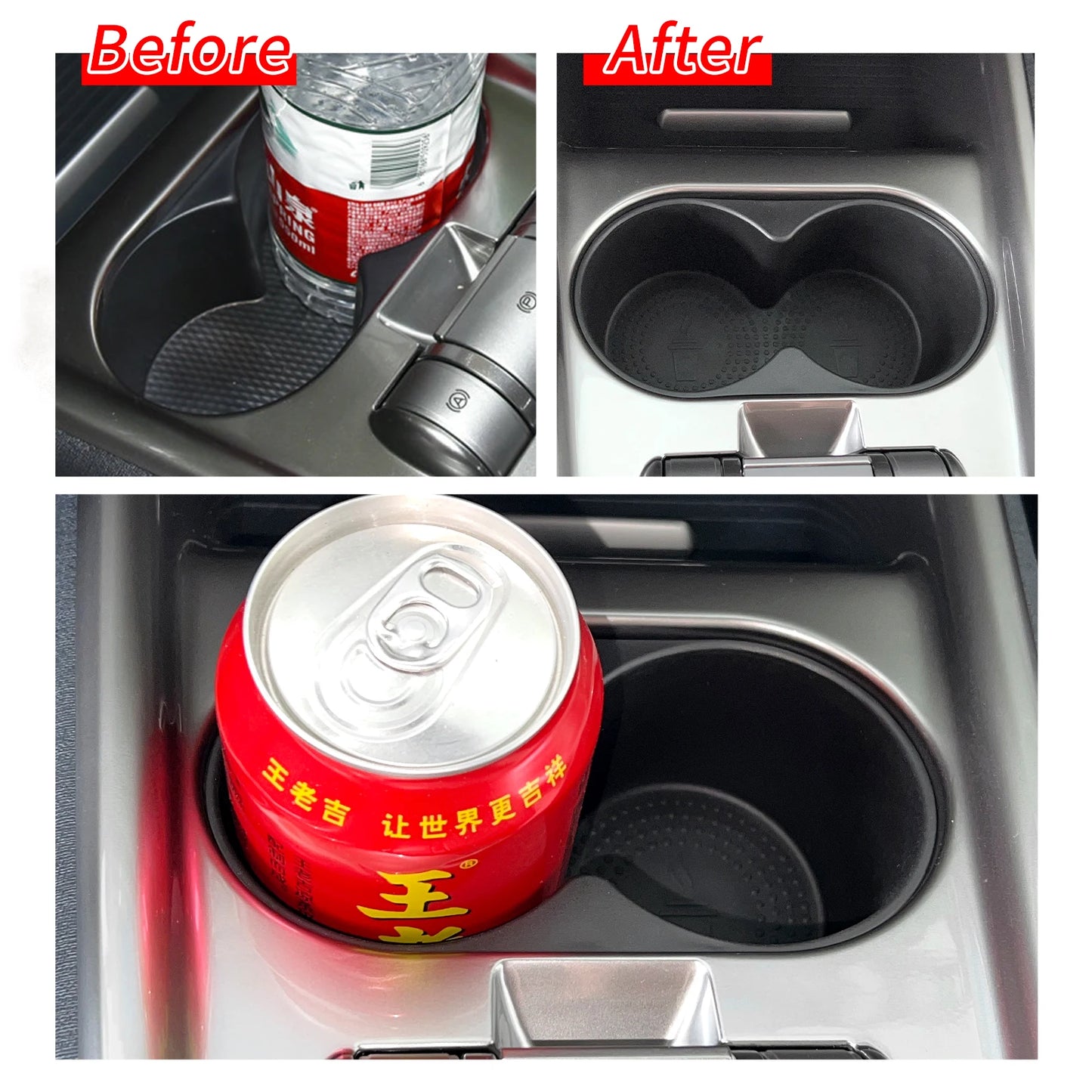 Central Cup Holder Storage Box TPE Shock-Absorbing For BYD Dolphin - NeoBYD