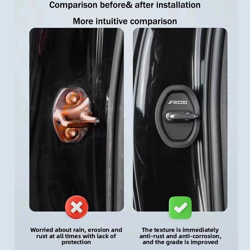 4 pcs Extendable Silicone Car Door Lock Covers Waterproof Rust-proof Protection For Chery Jaecoo J7 J8 2023 2024 2025 Auto