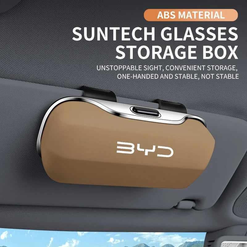 Car Visor Sunglasses/Glasses Holder Case Clip Box For BYD - NeoBYD