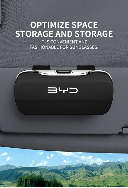 Car Visor Sunglasses/Glasses Holder Case Clip Box For BYD - NeoBYD