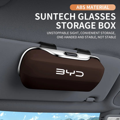 Car Visor Sunglasses/Glasses Holder Case Clip Box For BYD - NeoBYD