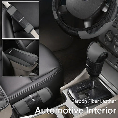 Car Steering Wheel Cover Seat Belt Armrest Box Pad Gearshift Cap For Chery Jaecoo J7 J8 2023 2024 2025 Auto Jaecoo Car Accessory