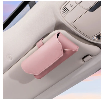 Leather Glasses / Sunglasses Case Clip Storage Box For BYD - NeoBYD