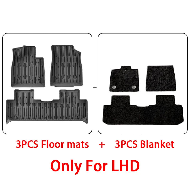 TPE Floor Mats and Cargo Liner, All Weather Floor Liners Trunk Mat LHD & RHD For BYD Seal U / Sealion 6