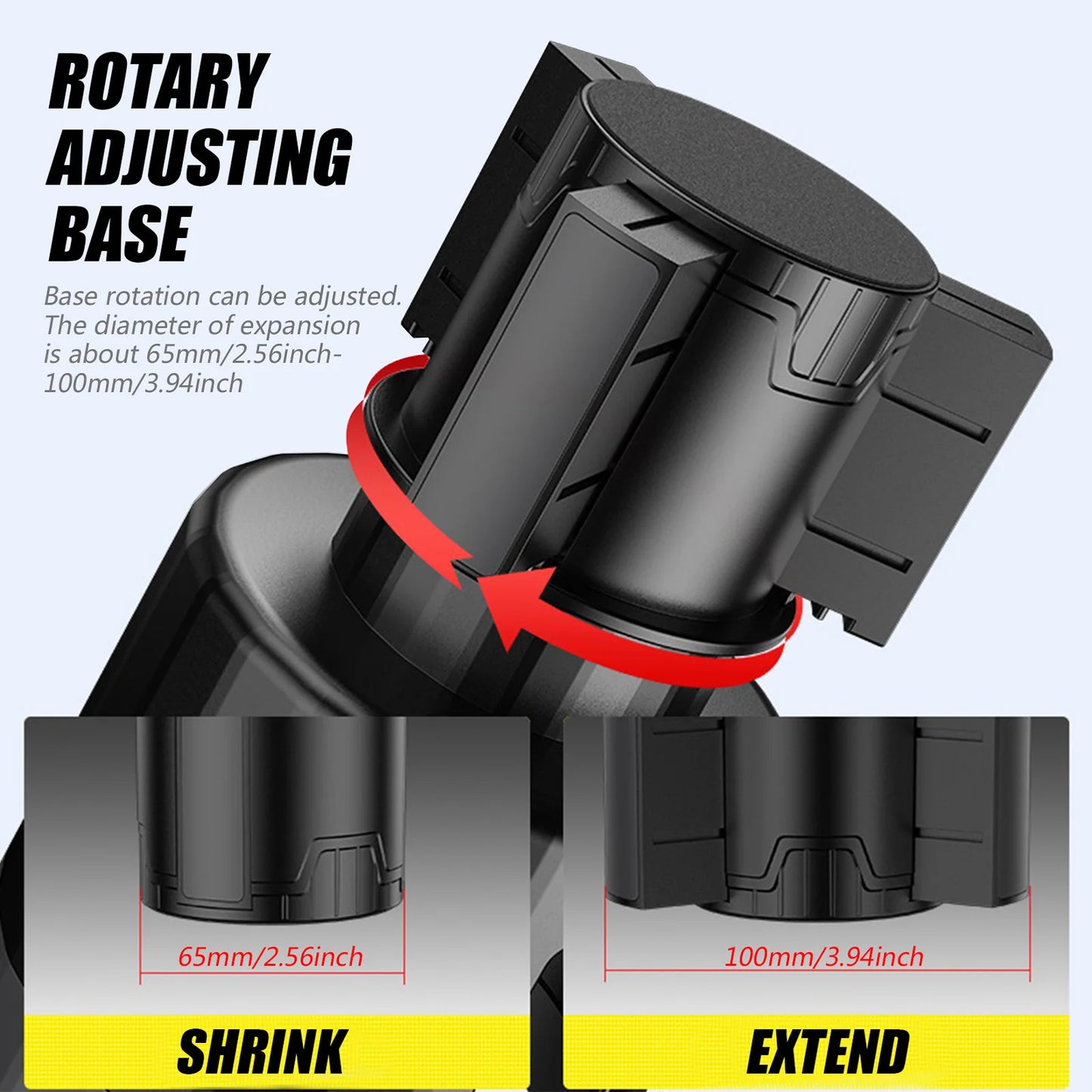 Large Car Cup Holder Expander With Adjustable Base Cup Holder Adapter Multipurpose Car Bottle Cups Organizer Storage Accessories - NeoBYD