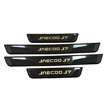 For Jaecoo 7 J7 PHEV 2025 2026  Plastic Stainless Steel Car Accessories Auto Door Sill Pedal Welcome Scuff Plate Cover 4PCS