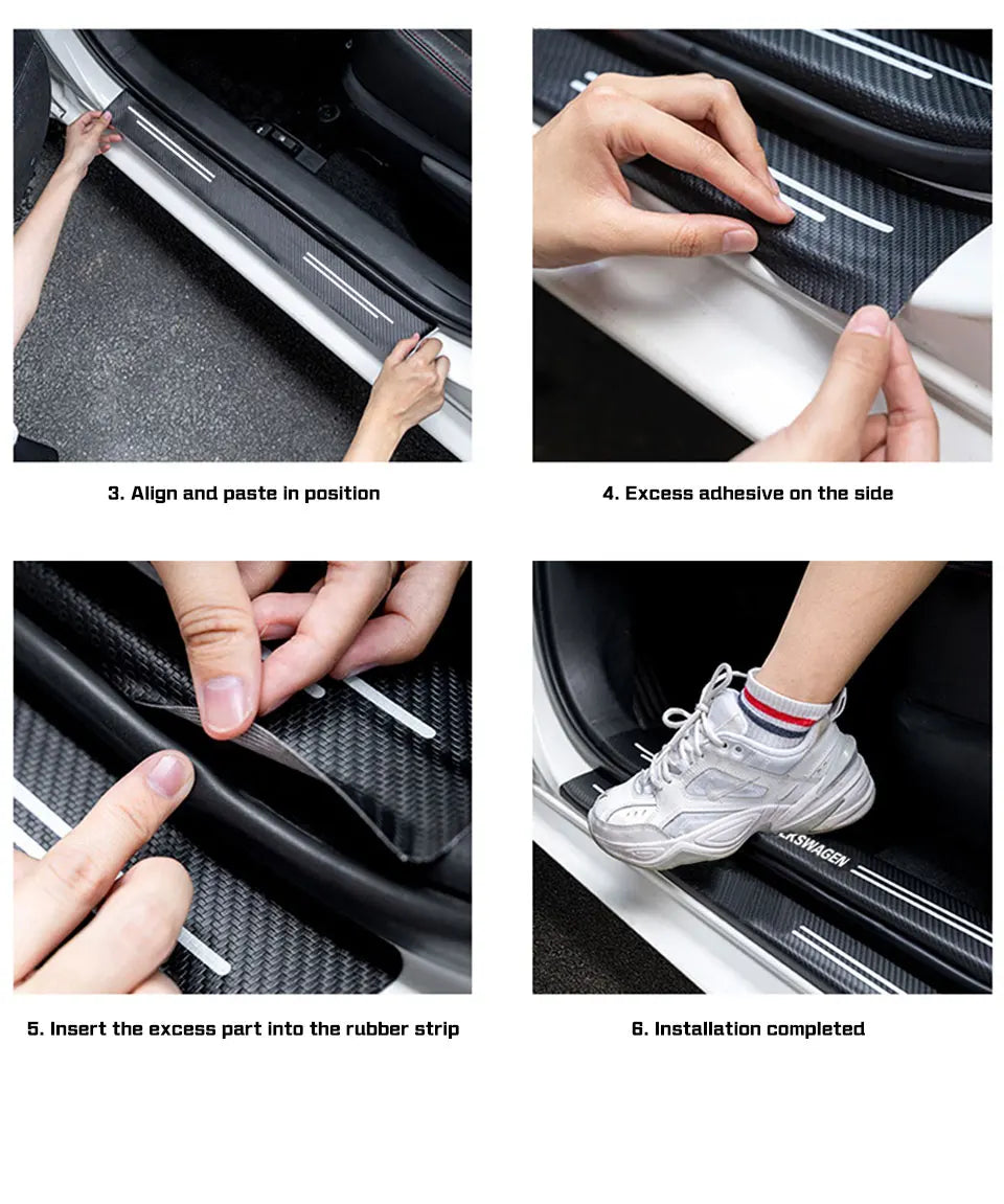 Car Door Threshold Protective Carbon Fibre Sticker For BYD - NeoBYD