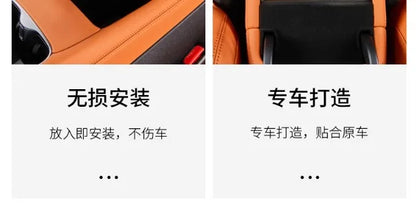 Center Console Precise Fit Divided Compartments ABS+Leather Pad Storage Box For BYD Sealion 7 - NeoBYD