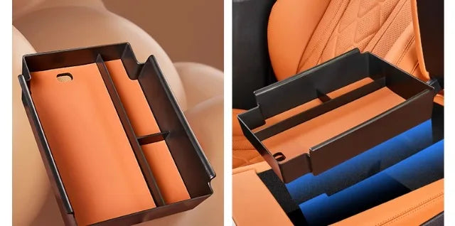 Center Console Precise Fit Divided Compartments ABS+Leather Pad Storage Box For BYD Sealion 7 - NeoBYD