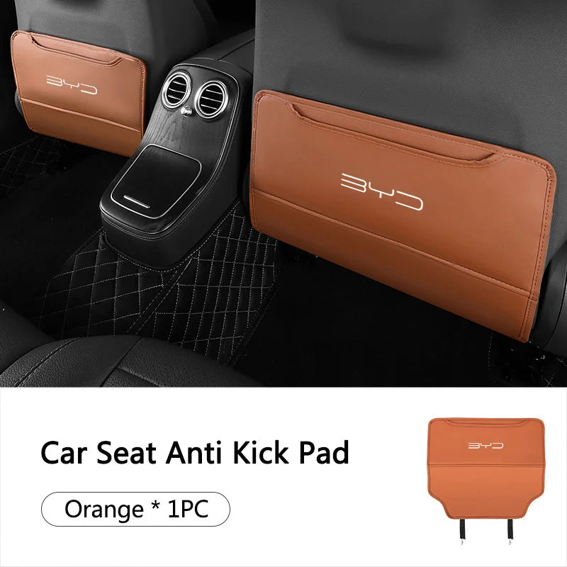 Car Seat Back Anti Kick Pad Leather Protective For BYD Seal U / Atto 3 / Seal / Dolphin